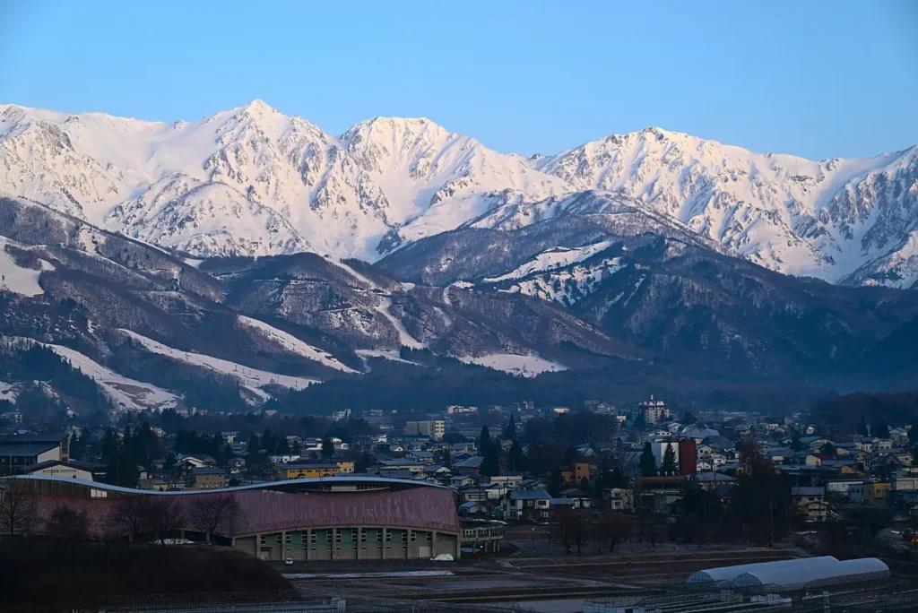 Hakuba Japan snowy mountains and ski resort landscape during the Best Season To Visit In Japan